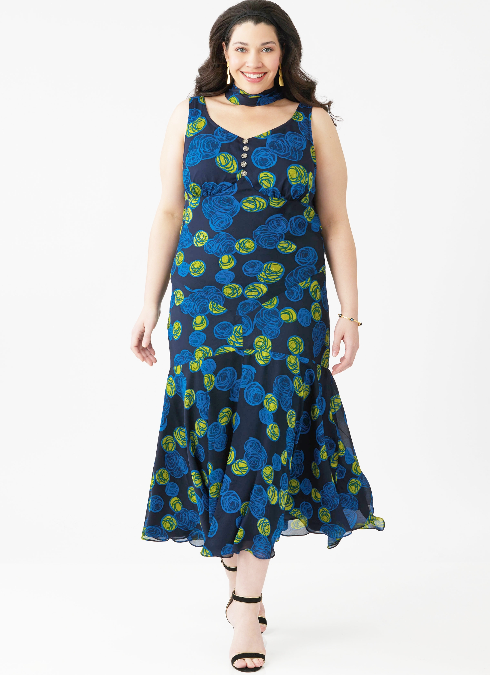 McCalls Schnittmuster M8654 - ärmelloses Kleid - Volant am Saum – Bild 2