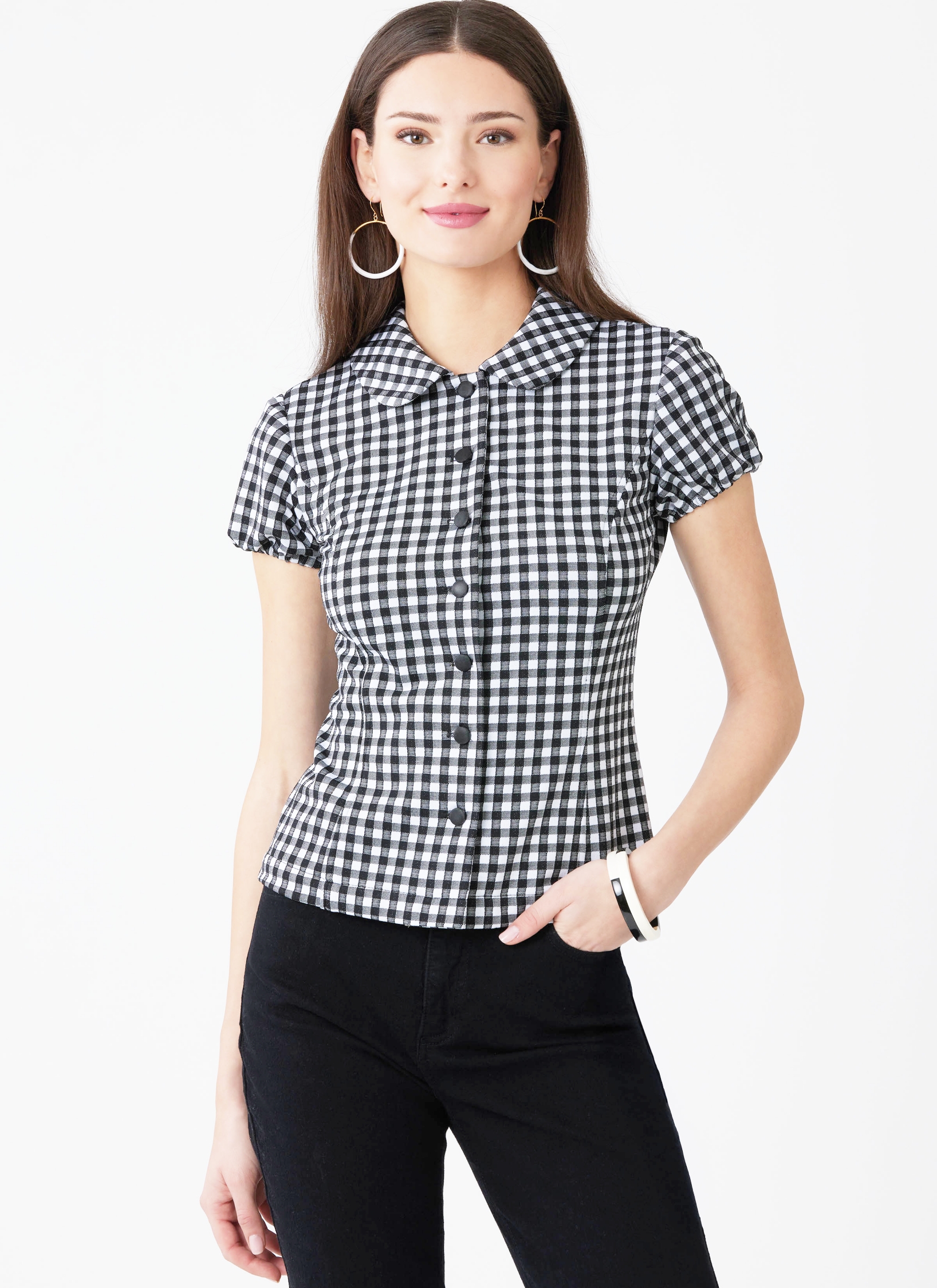 McCalls Schnittmuster M8657 - taillierte Bluse mit Bubikragen – Bild 2