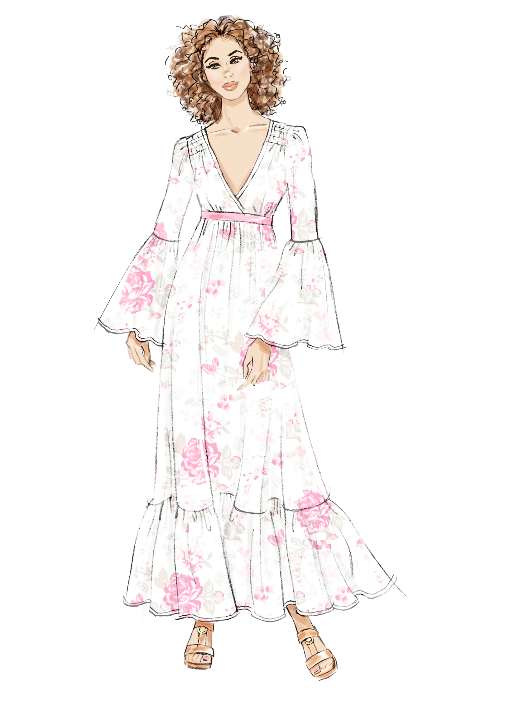 McCalls Schnittmuster M8643 - legeres Kleid mit hoher Taille – Bild 5