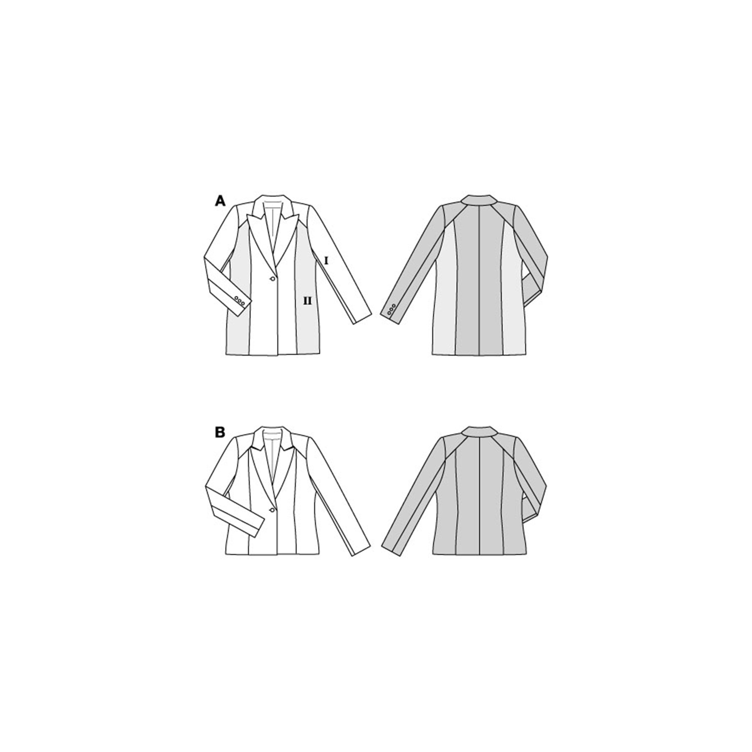 Burda Style Schnittmuster Nr. 5601 - Damenblazer mit Schulterpolster – Bild 8