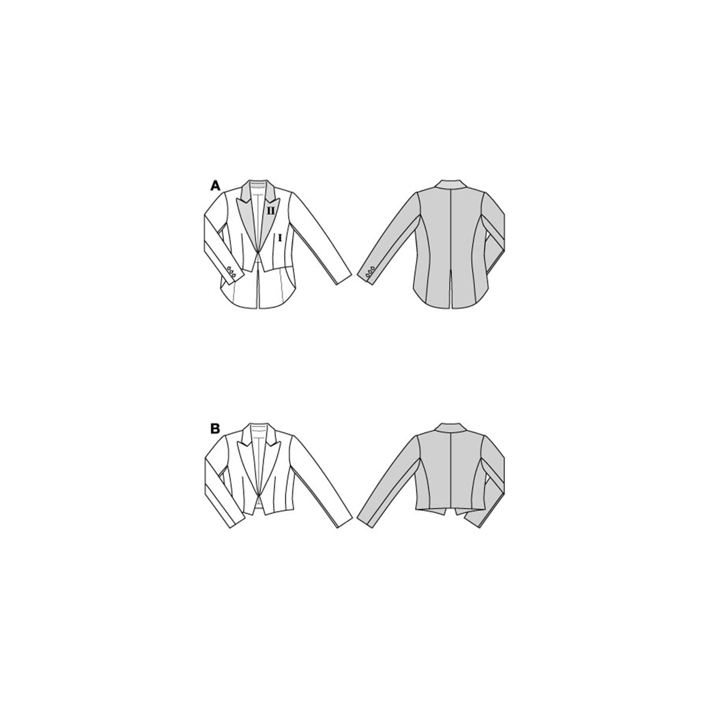 Burda Style Schnittmuster Nr. 5602 - elegante Damenjacke, Damenfrack – Bild 9