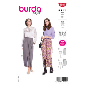 Burda Style Schnittmuster Nr. 5604 - schmaler Rock mit Abnähern
