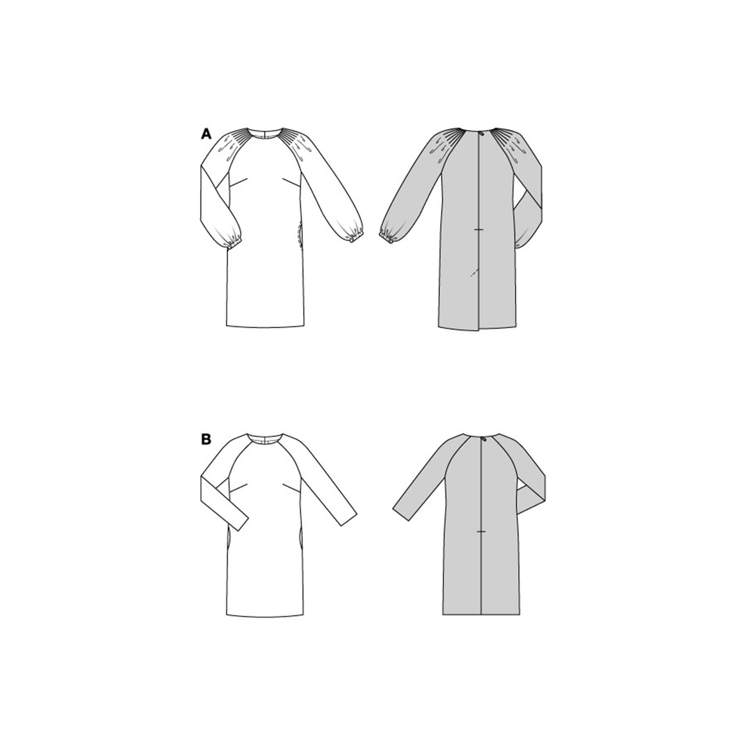 Burda Style Schnittmuster Nr. 5614 - schlichtes Kleid mit Raglanärmel – Bild 8