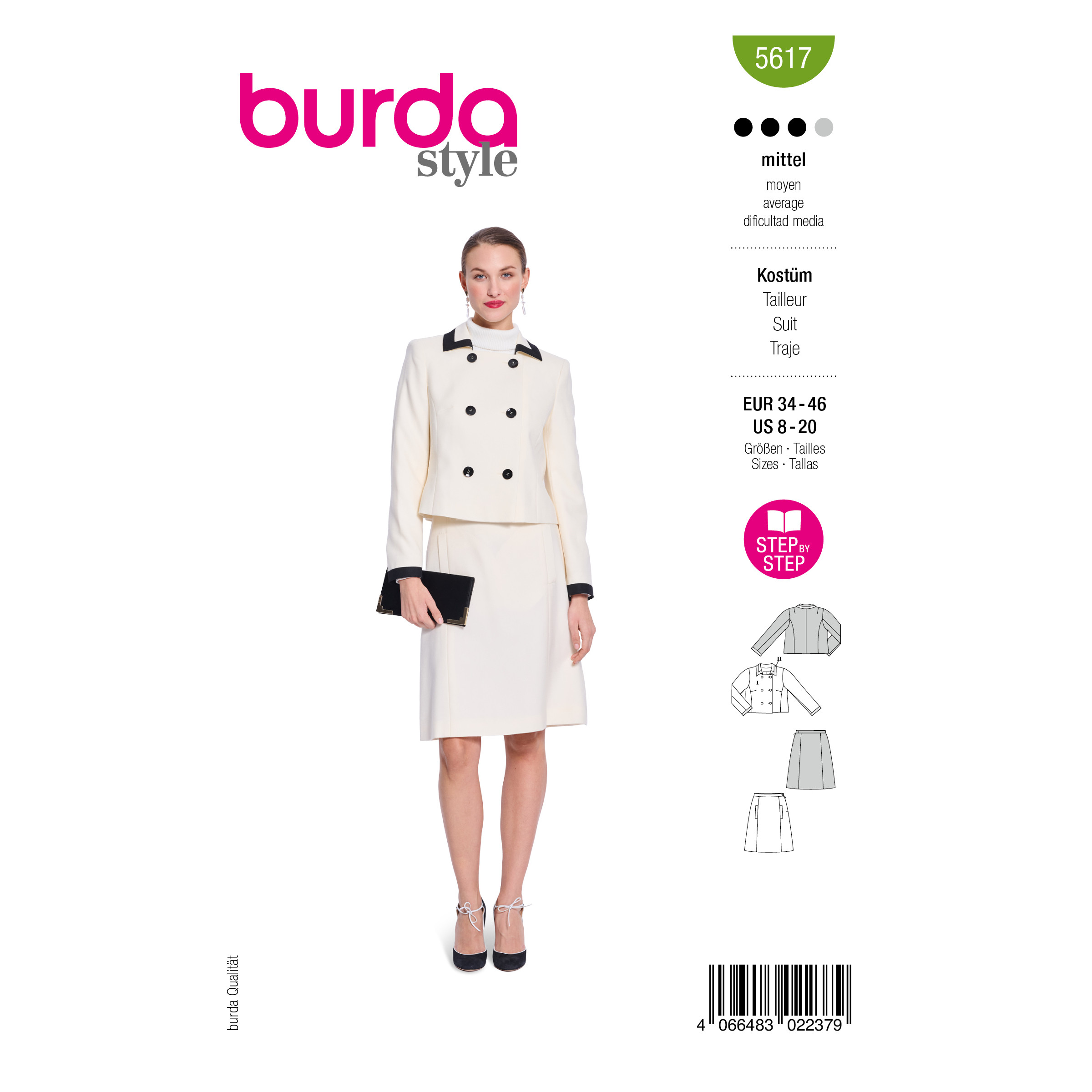 Burda Style Schnittmuster Nr. 5617 - Damenkostüm