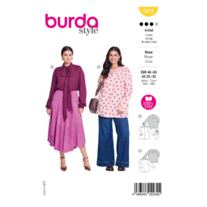 Burda Style Schnittmuster Nr. 5619 - Bluse mit angeriehener Passe