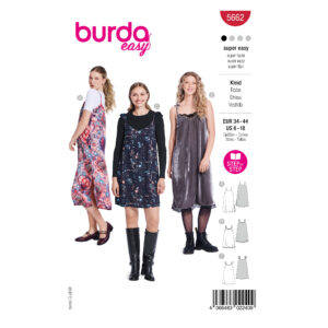 Burda Style Schnittmuster Nr. 5662 - Kleid mit Spaghettiträger - Hängerkleid