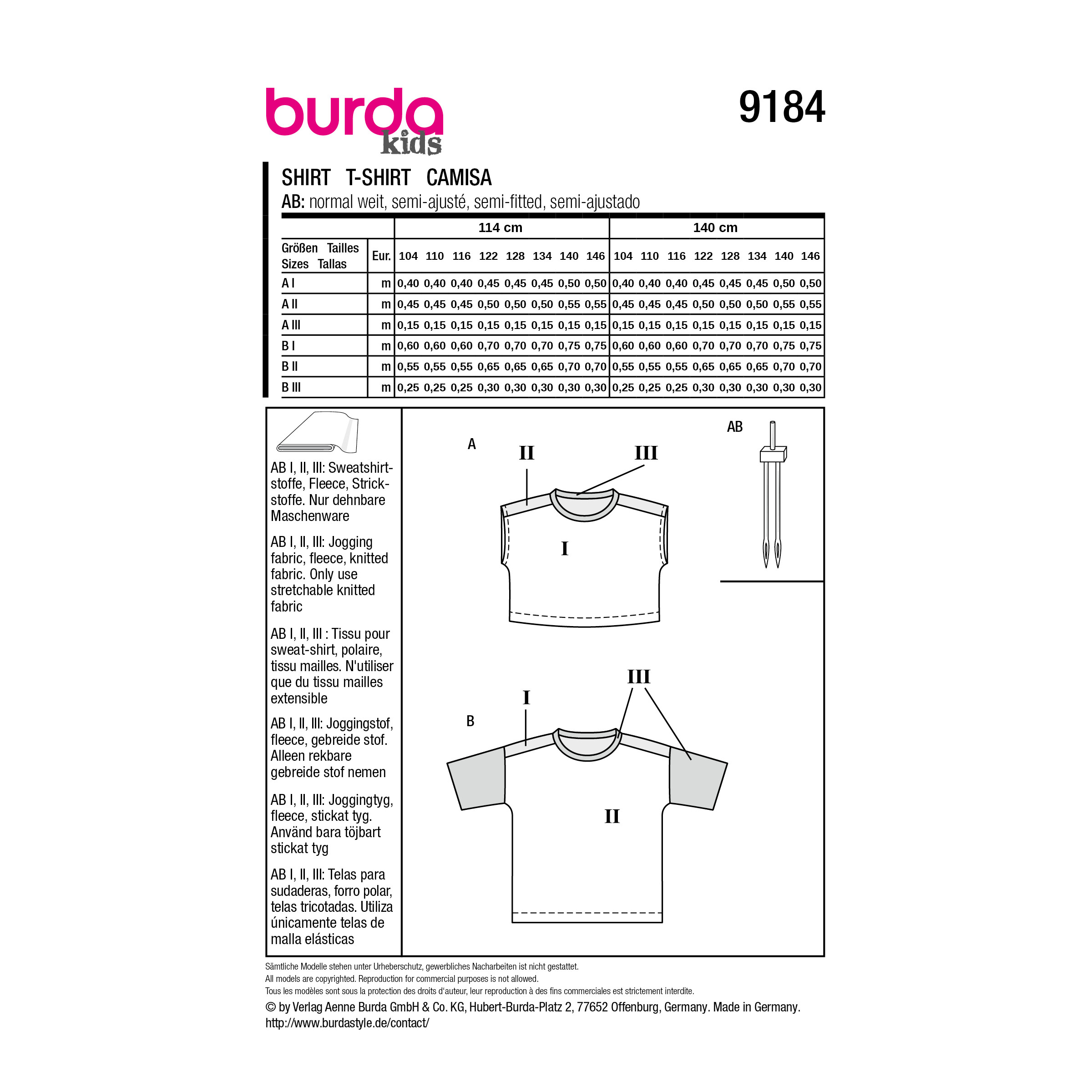 Burda Style Schnittmuster Nr. 9184 - T-shirt oder Top für Kinder – Bild 7