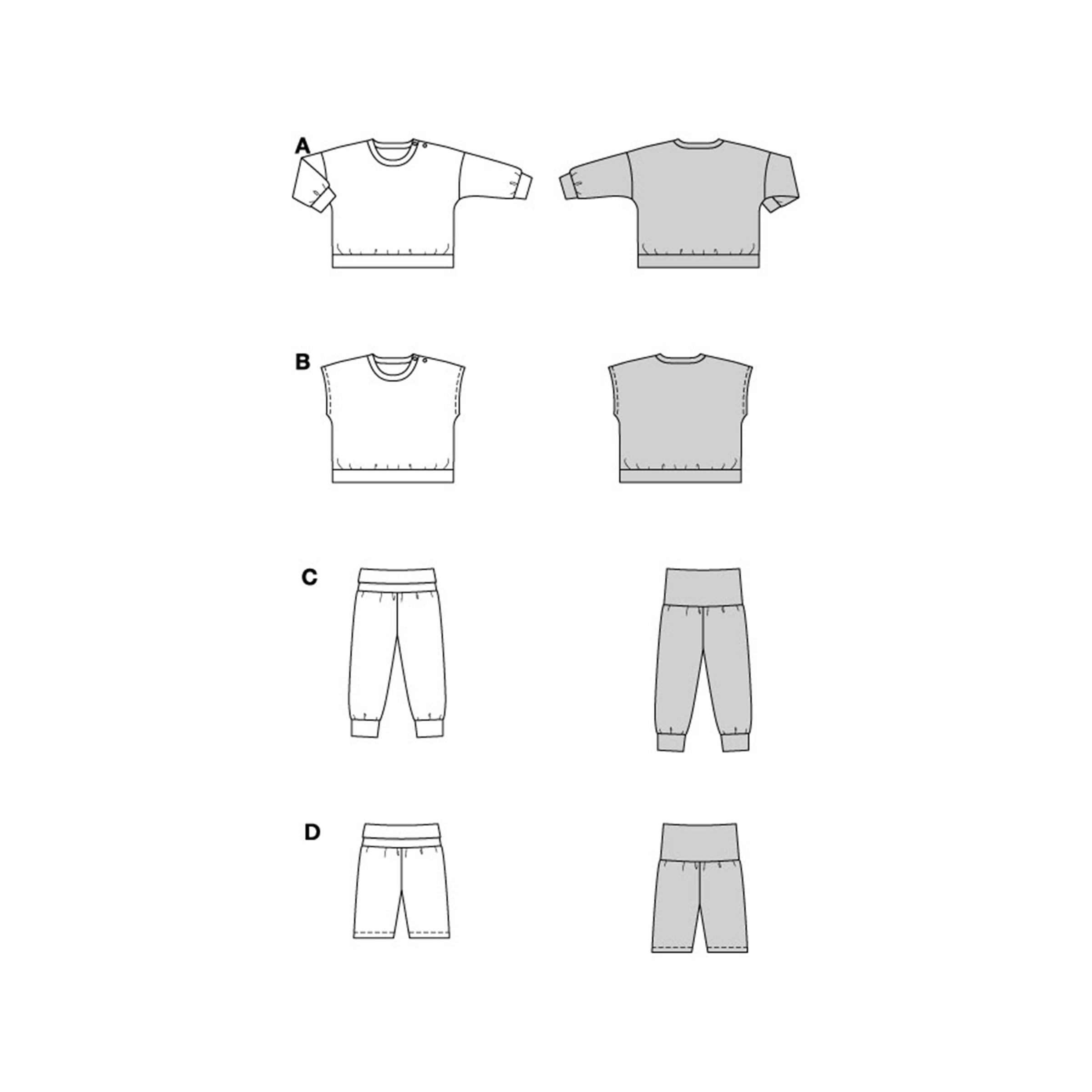 Burda Style Schnittmuster Nr. 9186 - Schlafanzug für Kinder – Bild 8