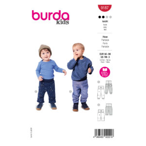 Burda Style Schnittmuster Nr. 9187 - Baby- und Kleinkinderhose mit Strickbund