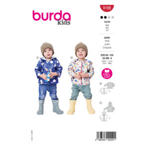 Burda Style Schnittmuster Nr. 9188 - Regenjacke mit oder ohne Kapuze - Kinder